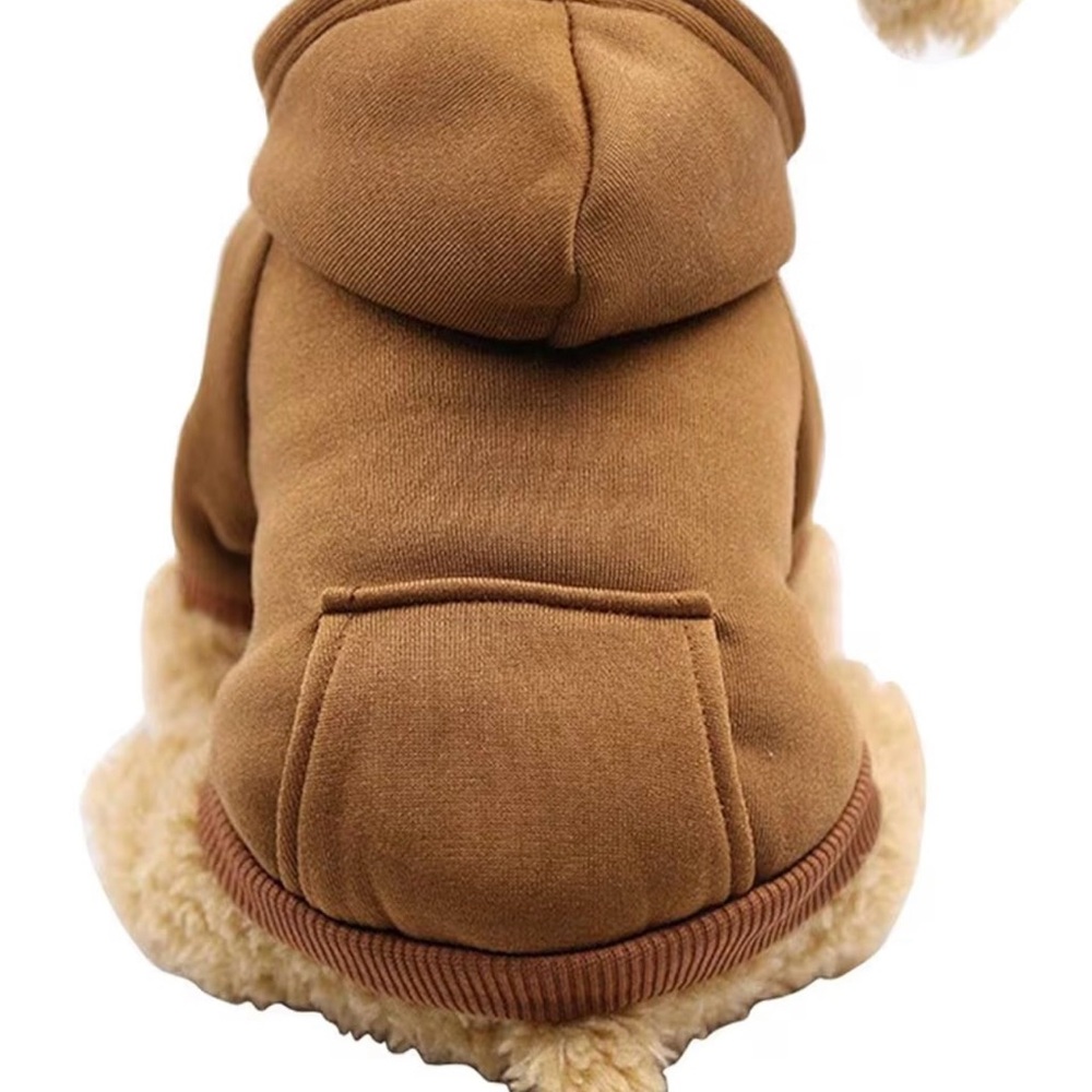 Dog Hoodie with Pockets (Coffee, XL)